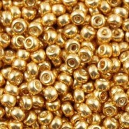 Miyuki rocailles kralen 8/0 - Galvanized gold 8-1052